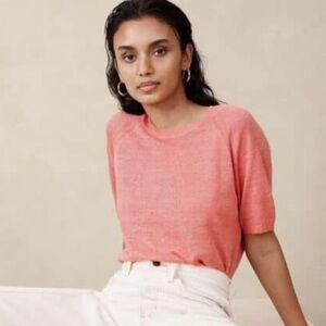 Banana Republic Linen Short Sleeve Sweater